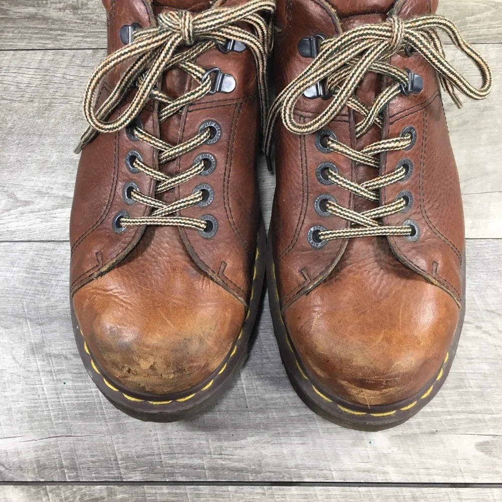 Dr Martens 8312 Chunky Grizzly Lace to Toe Peanut Leather Mens Shoes Doc Size 13